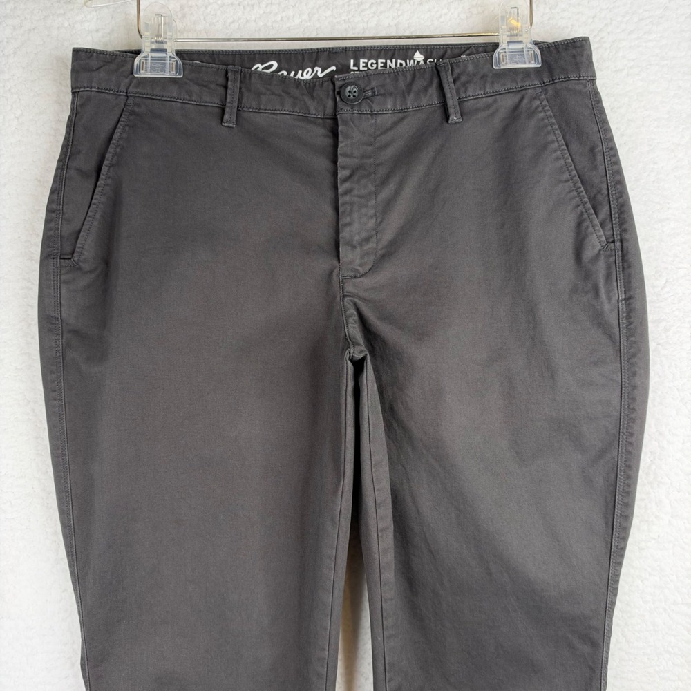 Eddie Bauer Legendwash Stretch Boyfriend Midrise Slim Pants Gray 8 Tall Womens
